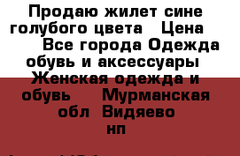 Продаю жилет сине-голубого цвета › Цена ­ 500 - Все города Одежда, обувь и аксессуары » Женская одежда и обувь   . Мурманская обл.,Видяево нп